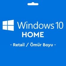 Microsoft Windows 10 Home Retail Key Lisans Anahtarı Ömür Boyu