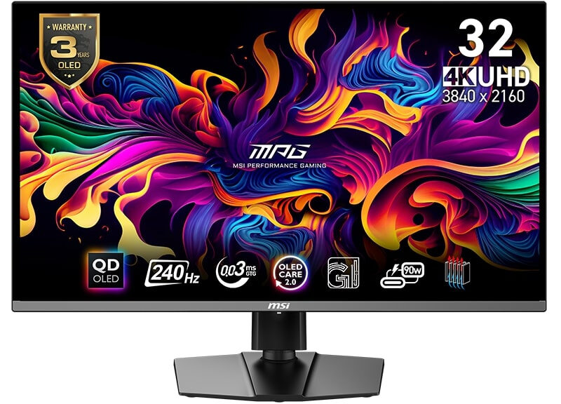 31.5" MSI MPG 321URX 0.03MS 240HZ QD-OLED 3840X2160 (UHD)