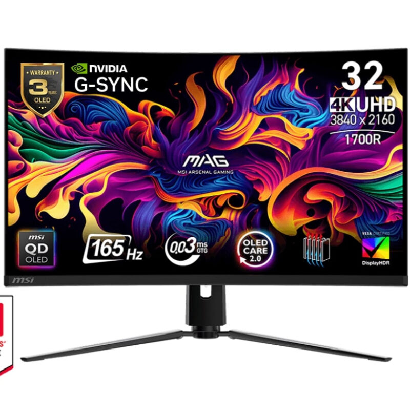 31.5 MSI MAG 321CUP 0.03MS 165HZ QD-OLED MONITOR