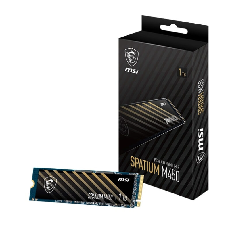 500GB MSI SPATIUM M450 PCIE 4.0 NVME M.2 V1 3000/2000MB/s