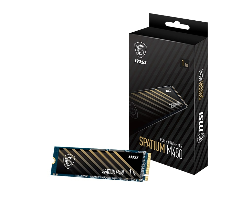 500GB MSI SPATIUM M450 PCIE 4.0 NVME M.2 V1 3000/2000MB/s