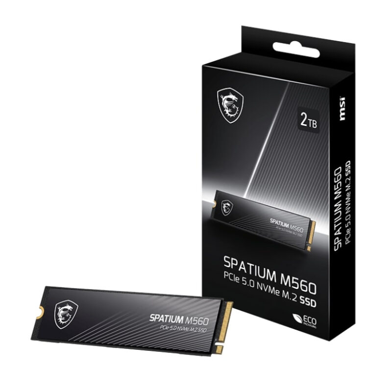 2TB MSI SPATIUM M560 PCIE 5.0 NVME M2 10300/8700MB/s