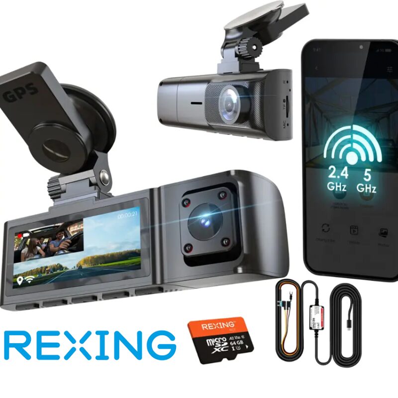 REXING R316 4K GPS WI-FI ARAC KAMERASI + 64GB SD