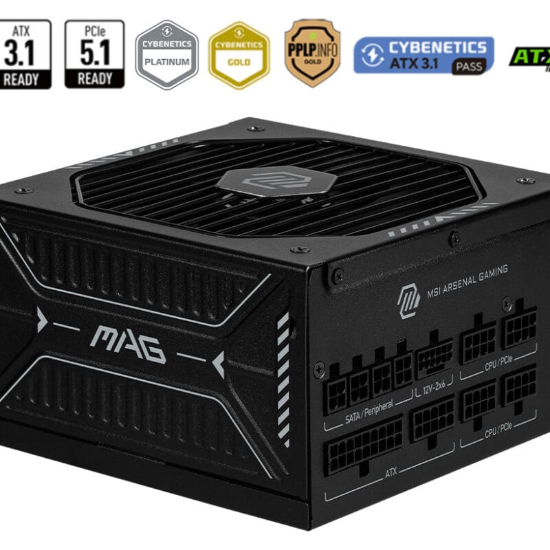 MSI MAG A1000GLS PCIE5 1000W 80+ GOLD POWER SUPPLY
