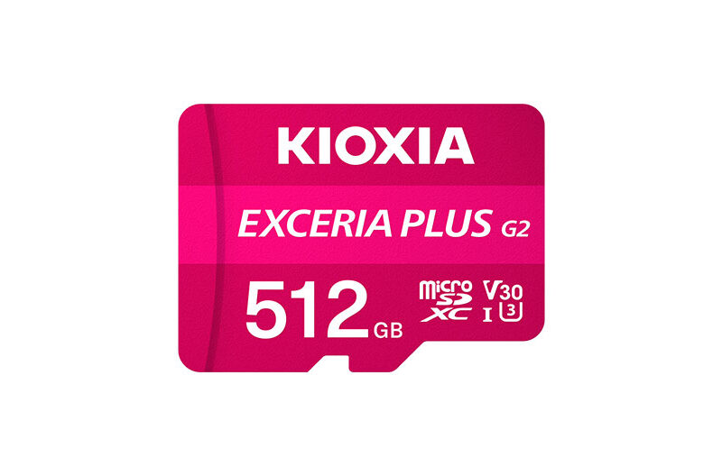 512GB KIOXIA EXCERIA PLUS G2 MICRO SDXC 4K 100/MB/s LMPL2M512GG2