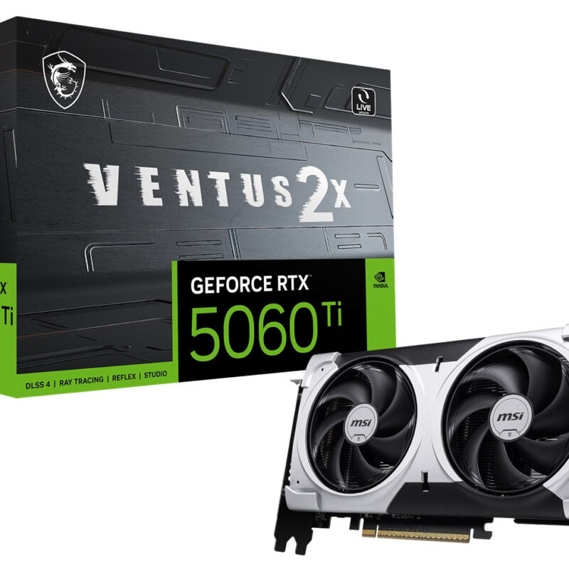 MSI GEFORCE RTX 5060 TI 8G VENTUS 2X OC PLUS 8GB GDDR7 128B DX12 PCIE 5.0 X16 (3XDP 1XHDMI)