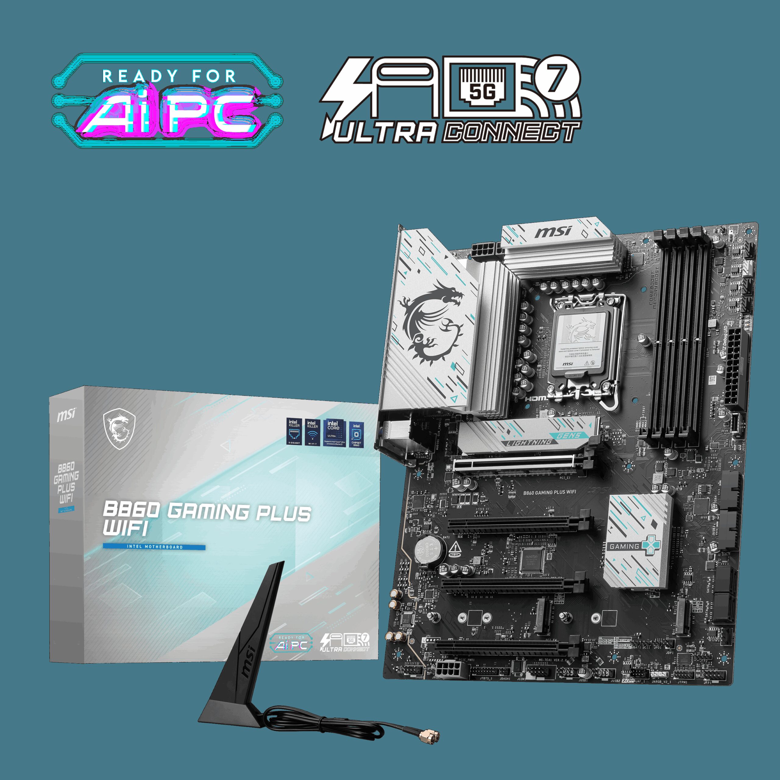 MSI MB B860 GAMING PLUS WIFI SOKET 1851 DDR5 8600MHZ(OC) 3xM.2 1x TB4 HDMI DISPLAY 5G LAN WIFI 7 ATX