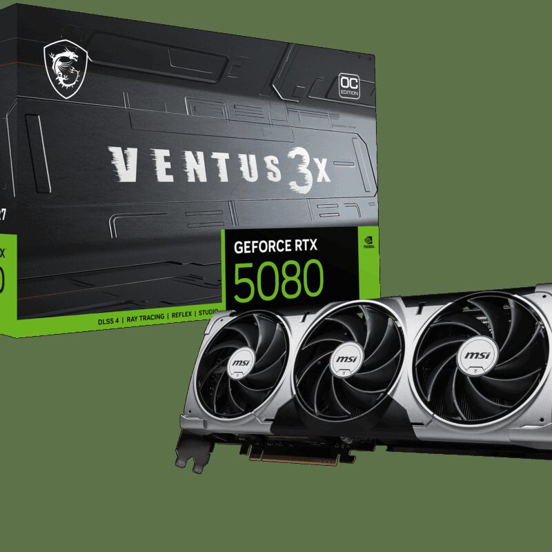 MSI VGA GEFORCE RTX 5080 16G VENTUS 3X OC RTX5080 16GB GDRR7 256 B DX12 PCIE 5.0 X16 (3XDP 1XHDMI)