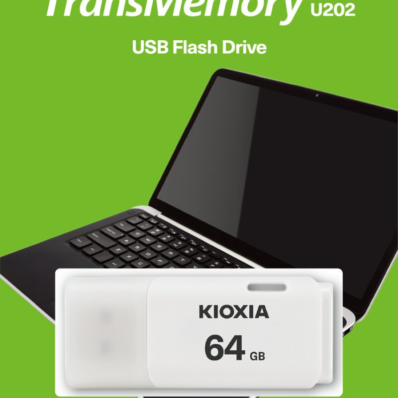 64GB USB2.0 KIOXIA BEYAZ USB BELLEK LU202W064GG4